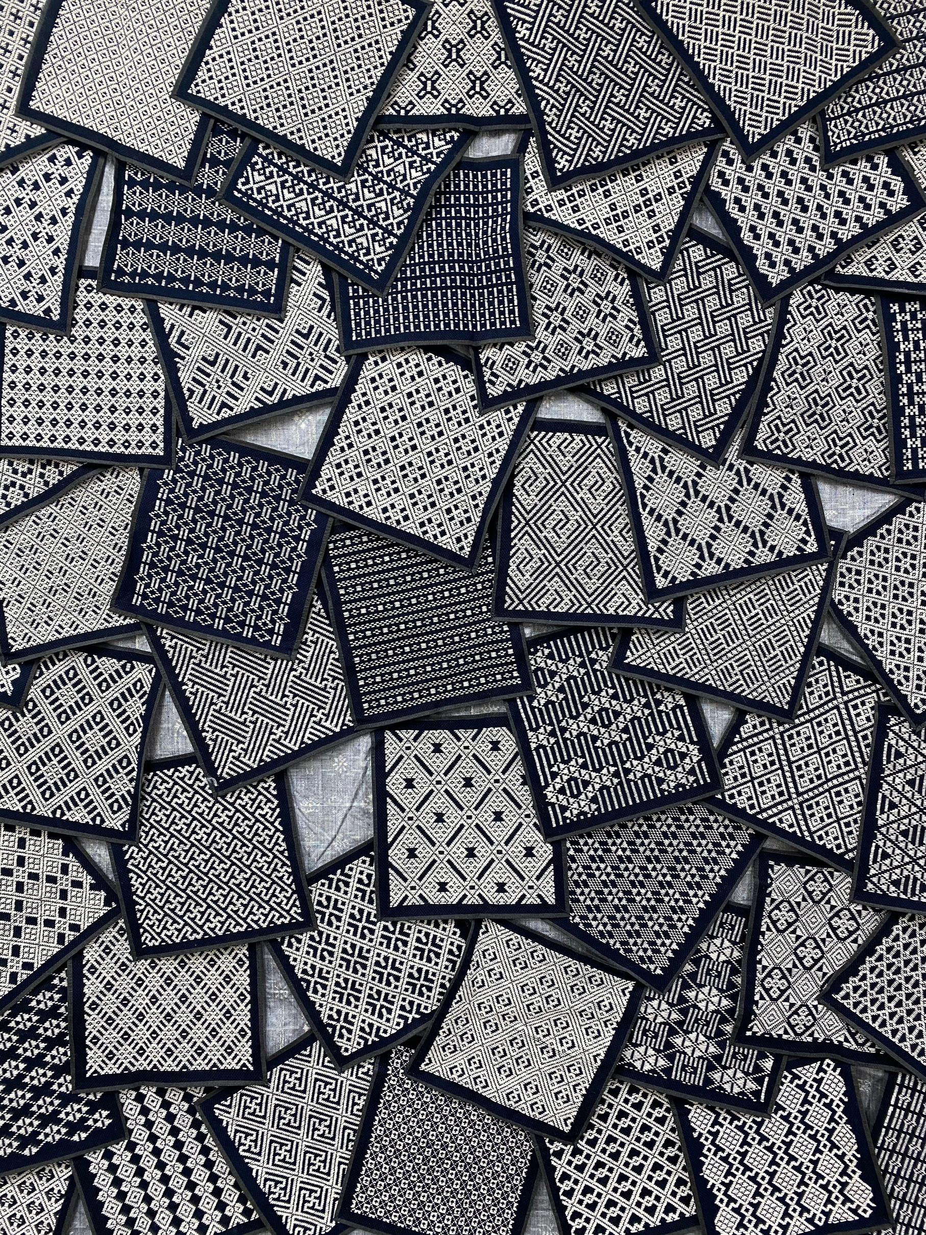 Overhead Shot of Black and White Cards